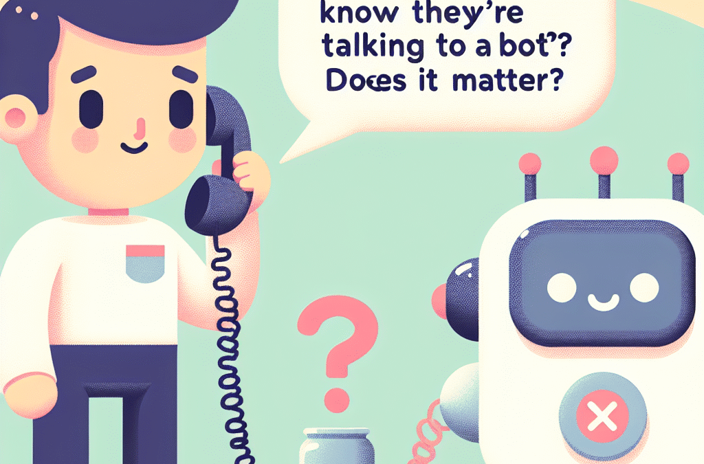 Do Customers Know They’re Talking to a Bot? (Does It Matter?)